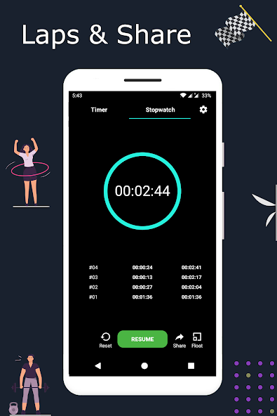 Timer Stopwatch App screenshot 2